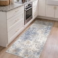 thumbnail image 5 of DEORAB 5x7 Area Rugs Low Pile Lightweight Machine Washable Non Slip Indoor for Living Room, Bedroom, Distressed Abstract Modern Blue, 5 of 6