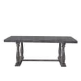 thumbnail image 5 of JERFIT Bernard Weathered Gray Oak Trestle Dining Table for Kitchen, Solid Wood Base, Rectangular Table, 5 of 5