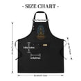 thumbnail image 5 of 2 Pack Adjustable Bib Apron with Meditating Figure Design on Flower 2 Pockets Perfect for Cooking Kitchen Chef Use for Men & Women, 5 of 6