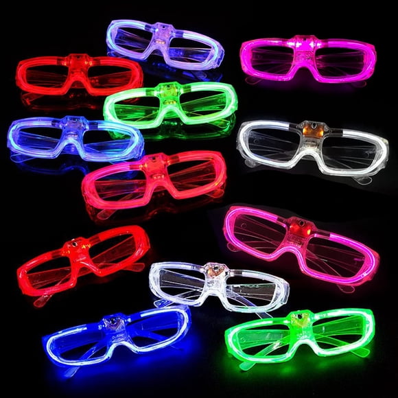 Gafas LED FathIsooc, 28 paquetes, 5 colores de neón y 3 modos de luz