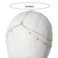 thumbnail image 6 of Eoperou Boho Style Head Chain Rhinestones Pendant Double Layer Elegant Headpiece Bling Bridal Forehead Chain Jewelry Gift Hair Accessory, 6 of 7