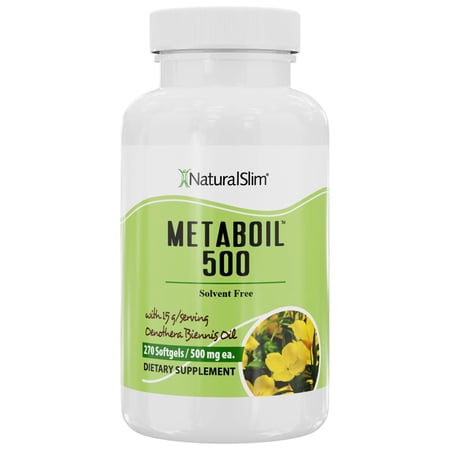 NaturalSlim Metaboil 500 w/ Evening Primrose Oil & GLA (Gamma-Linolenic Acid), 270 Softgels