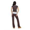 thumbnail image 5 of Forever 21 Women's Brown Y2K Foldover Flare Legging, Contrast Fold-Over Waist Design for Athleisure Everyday Wear, M, 5 of 6