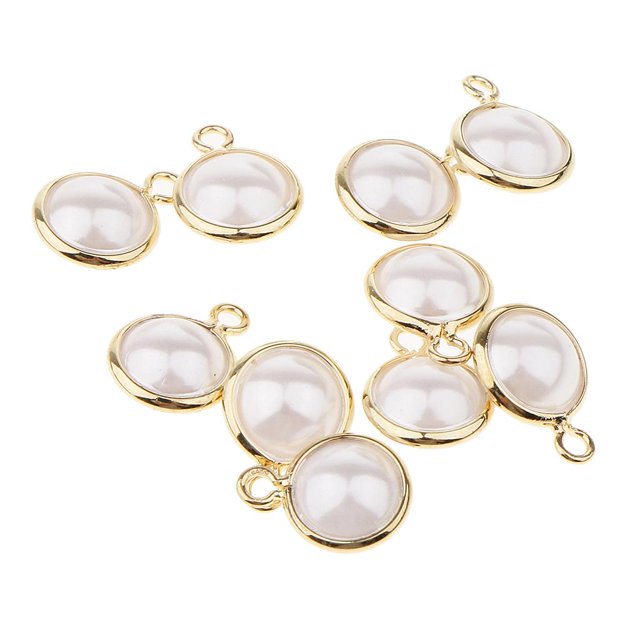 10 Unids Perlas Perlas Mujeres Colgante Collar Accesorio orificio 8 mm Sunnimix Accesorio pendiente de la gota de la perla