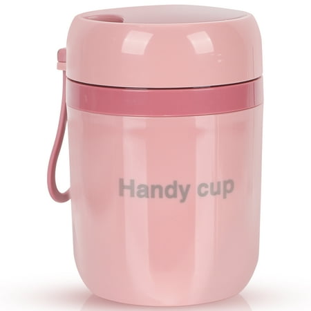 

Thermal Cup Portable Breakfast Cup Food Cup Water Bottle with Spoon for Camping