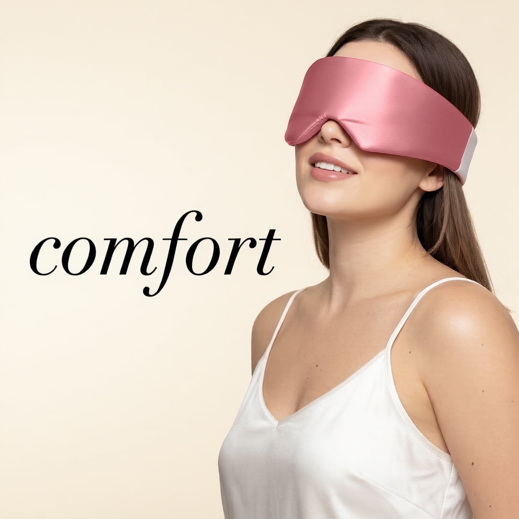 FACEMOON Mulberry Silk Sleep Mask, Adjustable Strap, Blackout for Sleep, Yoga, Nap