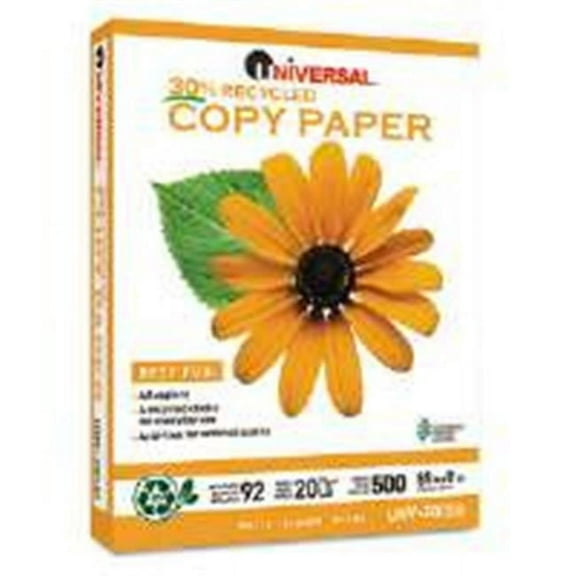Universal UNV20030 30% Recycled Copy Paper - White