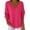 Hot Pink, variant on Women's Top,Long Sleeve V Neck Solid Color Loose Versatile Casual,Womens Casual Tops