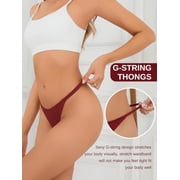 10 Pack Women's Seamless G-String Thongs, No Show Breathable Stretch Low Rise Panties