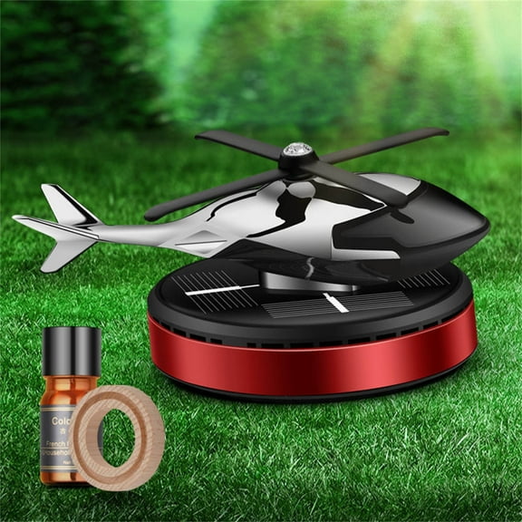 HomeDM Car Air Freshener Solar Energy Rotating Helicopter Aroma Diffuser Long Lasting Fragrance Perfume Cars Interior Decoration