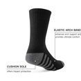 thumbnail image 4 of Calcetines deportivos JOYNÉE Crew con amortiguación, 8 pares, negros, talla 10-13, 4 of 7