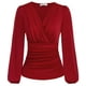 thumbnail image 1 of Blusa GRACE KARIN Dressy para mujer de manga larga roja talla L, 1 of 7