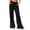Black-1, variant on Womens Palazzo Cotton Pants High Waist Wide Leg Pants Lightweight Flowy Casual Summer Beach Vacation Trousers