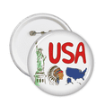 thumbnail image 1 of America National symbol Landmark Pattern Round Pins Badge Button Emblem Accessory Decoration 5pcs, 1 of 2