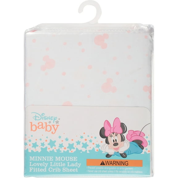 Disney Baby Minnie Mouse Lovely Little Lady Fitted Crib Sheet 1 ea