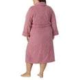 thumbnail image 5 of Room Service Women's Cable Knit Cozy Wrap Robe with Pockets (PINK/X-Small), 5 of 7