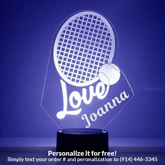Mirror Magic Store Tennis Color Changing Personalized LED Light with Remote Control