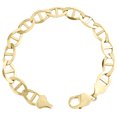 thumbnail image 3 of Solid 10K Yellow Gold Mens 10.75mm Plain Anchor Mariner Link Bracelet 9 Inches, 3 of 3