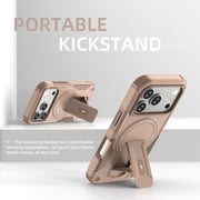 MagSafe Compatible Shockproof Case with Foldable Stand for iPhone 17 Pro Max - Desert