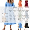 thumbnail image 3 of Ayolanni Solid Dresses for Women 3/4 Sleeve V-Neck A-Line Maxi Dress Elegant Cotton Holiday Work Long Dress Green M, 3 of 9