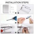 thumbnail image 7 of Uxcell Toilet Paper Holder with Phone Shelf Aluminum Alloy Silver, 7 of 7