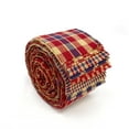 thumbnail image 6 of American Heritage Red Blue Homespun Plaid Cotton Fabric 22 pc 2.5" X 44" Precut Roll (Jelly Roll) by JCS, 6 of 7