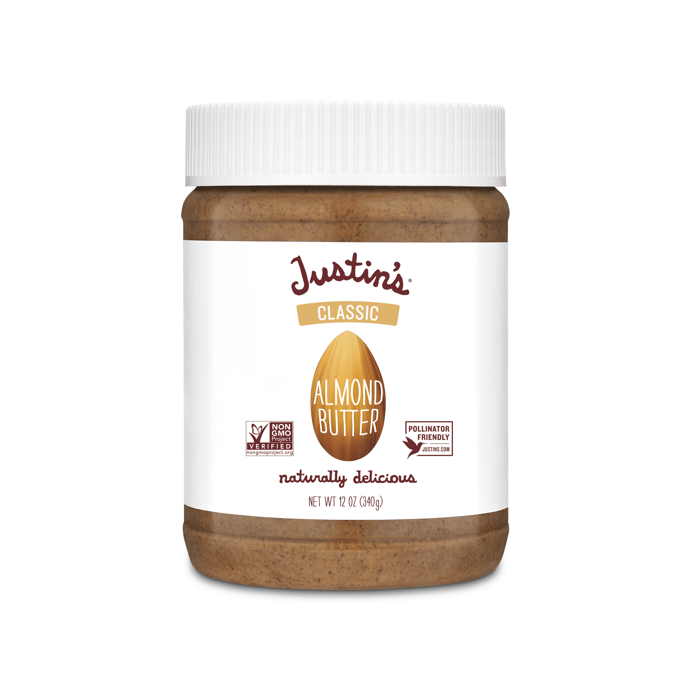 (6 pack) JUSTIN'S Classic Creamy Almond Butter Spread, 12 oz Jar