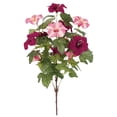 thumbnail image 2 of Souew 7 Pronged Artificial Morning Glory Flowers Realistic Faux Floral Stems for Indoor Outdoor Living Room Garden Porch Home Decor - Magenta & Pink Edge, 2 of 9