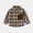 Brown, variant on LYMAYTER Toddler Baby Boys Girls Lapel Button Long Sleeve Shirts Classic Plaid Pattern Casual Kids Tops 2-7Y