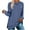 Blue, variant on LEAVINGSUO Long Sleeve T-Shirt Women's Fashion Color Sweater Round Neck Long Sleeve Split