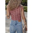 thumbnail image 2 of Flattering V Neck Sleeveless Bodysuit in Heather Floral Texture for Daily Wear - [ZhiHiMeRi] | (US 8-10)M, 2 of 12