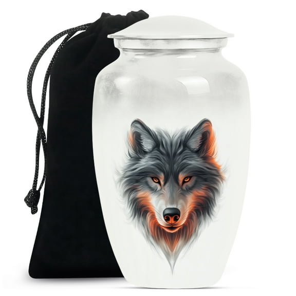 Wolf Urns for Human Ashes Adult Man, Urn for Women Ashes, Large Urns for Human Ashes Female, Large Urn for Ashes Adult Male(Size - 10inch)