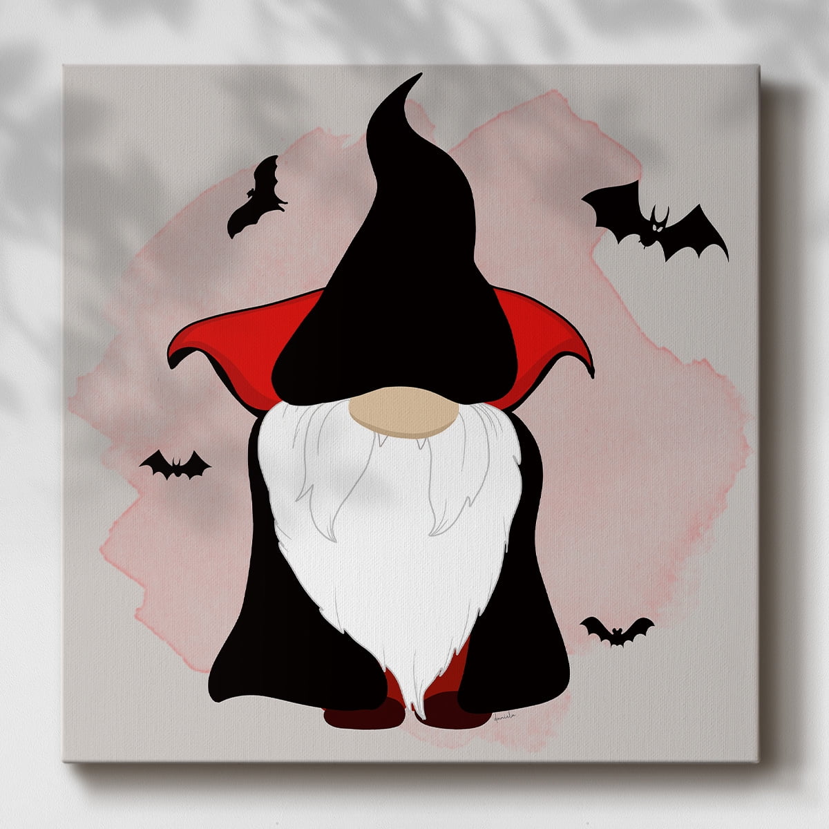 Dracula Gnome- Gallery Wrapped Canvas