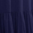 thumbnail image 6 of NixiYa Farmhouse Shower Curtain Ruffle Linen Shower Curtain for Bathroom Navy 72"x72", 6 of 6