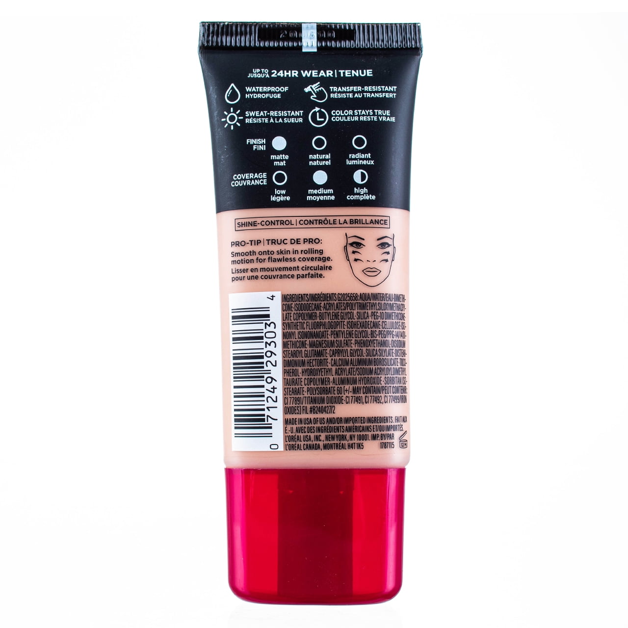 L'Oreal Paris Infallible Pro-Matte Foundation, Golden Beige [104] 1 oz (Pack of 3)