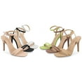 thumbnail image 6 of Journee Collection Womens Yevva Ankle Strap Stiletto Open Toe Pumps, 6 of 6