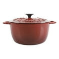 thumbnail image 5 of The Pioneer Woman Timeless Beauty Enamel-on-Cast Iron 6-Quart Dutch Oven, Red, 5 of 6