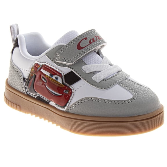 Disney Cars Lightning McQueen Boys Sneakers (Toddler Little Kids), Grey White, Size: 12