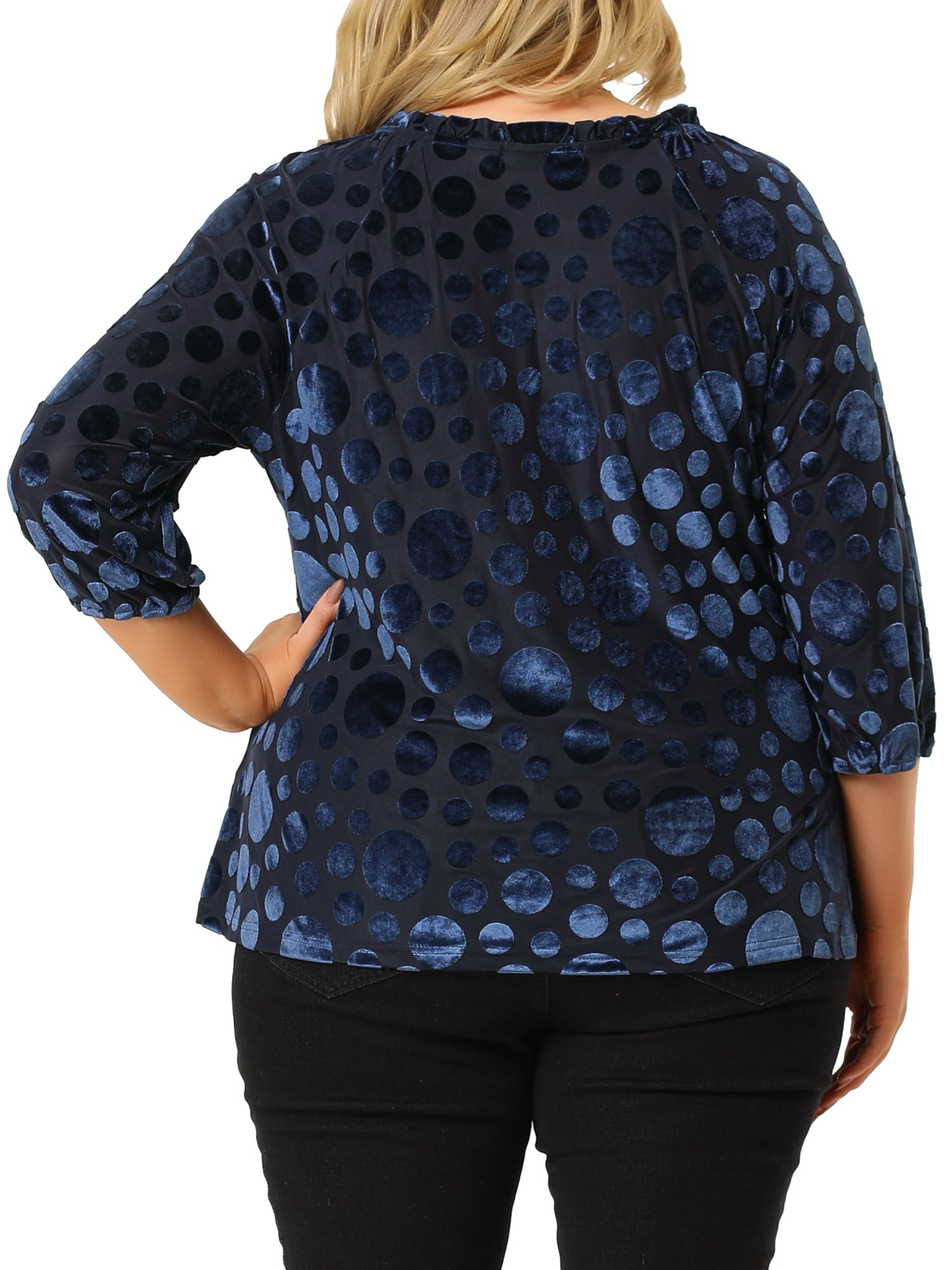 velvet dot sheer top