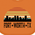 thumbnail image 4 of Inktastic Fort Worth Texas Skyline Retro Boys or Girls Baby Bib, 4 of 4