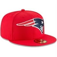 thumbnail image 2 of Men's New Era Red New England Patriots Omaha 59FIFTY Fitted Hat, 2 of 4