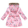 thumbnail image 3 of Toddler Girls Coat Boys Winter Cartoon Prints Hooded Jacket Thicken Windproof Zipper Warm Outerwear for Girl Size 4-5T, 3 of 3