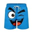 thumbnail image 4 of Men Cartoon Face Athletic Shorts - Eye Catching Stereoscopic Print Pants With Fun Expressions, Quirky Personality Style Mens Athletic Shorts For Gym Home & Gathering Time, 4 of 4