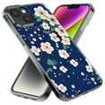 thumbnail image 2 of MUNDAZE Apple iPhone XS/X Shockproof Clear Hybrid Protective Phone Case Kawaii Japanese Pink Cherry Blossom Navy Blue Cover, 2 of 5