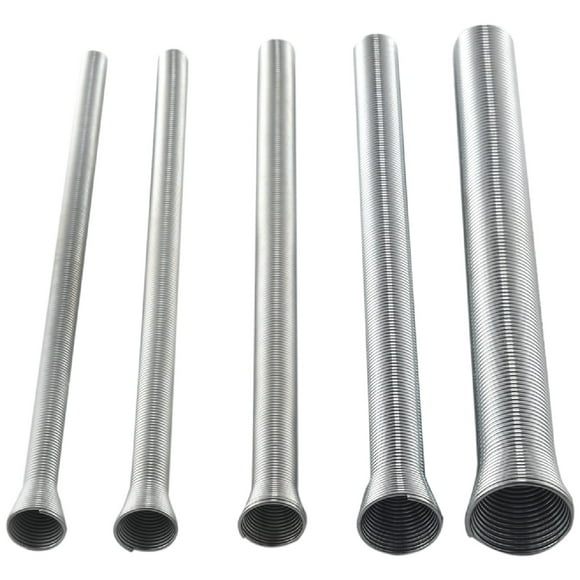 5pcs Spring Tube Bender 210mm Tension Spring Pipe Bender 1/4inch-5/8inch Spring Steel For Copper Aluminium Tube Bending Hand Tools