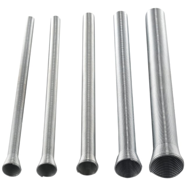5pcs Spring Tube Bender 210mm Tension Spring Pipe Bender 1/4inch-5/8inch Spring Steel For Copper Aluminium Tube Bending Hand Tools