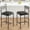 Gray, variant on Twister.CK Upholstered Bar Stools Set of 2, Bar Chairs with Back & Footrest, 25.5" Kitchen Counter Height Barstools for Island, Rustic Brown