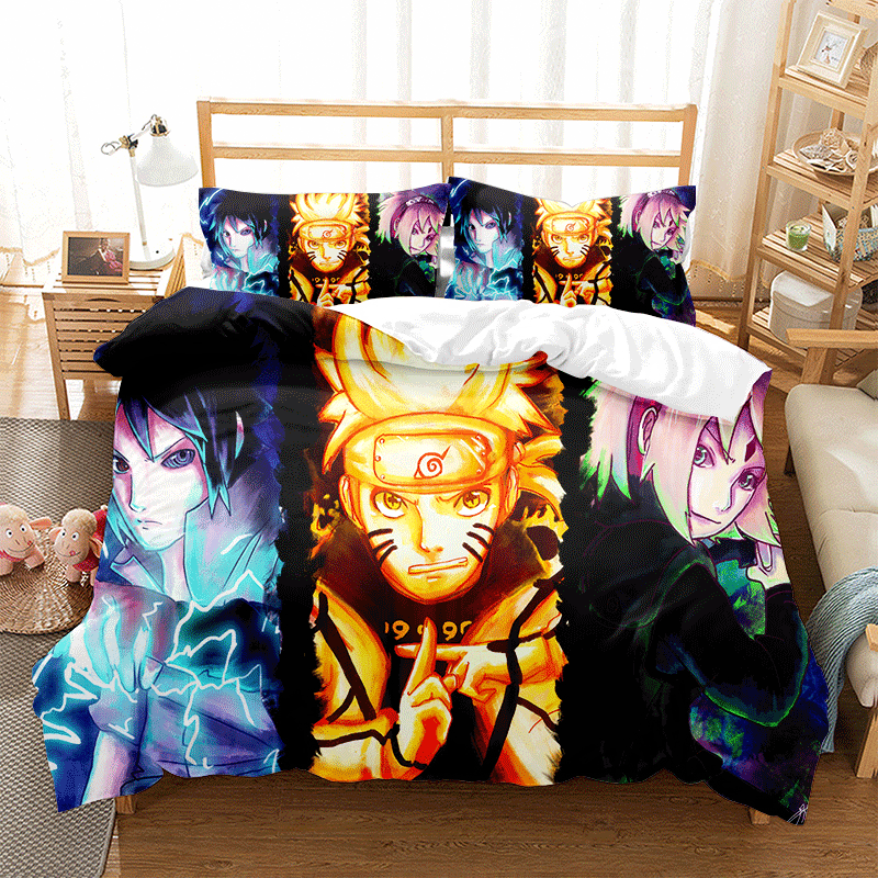 Anime NARUTO0 Bedding Set Fitted Sheet Cover 3D Printed Sheets Bed Sheet 1 Pcs 