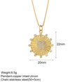 thumbnail image 1 of Corazón malvado ojo azul collar de sol para mujer lindo perro abeja elefante colgante de Color dorado collares de mujer cadenas largas de acero inoxidable Dengxun unisex, 1 of 2