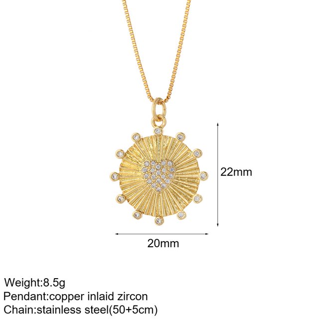 Corazón malvado ojo azul collar de sol para mujer lindo perro abeja elefante colgante de Color dorado collares de mujer cadenas largas de acero inoxidable Dengxun unisex